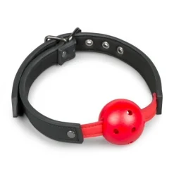 EasyToys Fetish Bâillon-boule Ajourée Noir/rouge