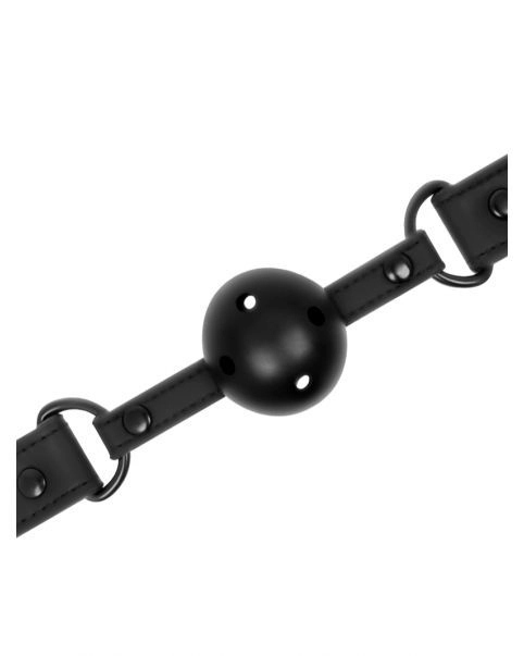 Fetish Bâillon-boule Respirant En Cuir Vegan 2 Fetish Bâillon-boule Respirant En Cuir Vegan – Image 2