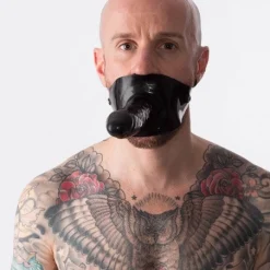 Rubber Fetish Baillon Gode Latex -Vestiaire Fetish Soldes baillon gode latex 2