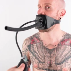 Rubber Fetish Baillon Tube Gonflable Avec Sangle Latex