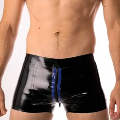 RoB Latex Et Néoprène Boxer Zoom Fullzip Noir Et Bleu Latex