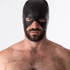 RoB Accessoires Cagoule BDSM En Cuir -Vestiaire Fetish Soldes cagoule bdsm en cuir 1