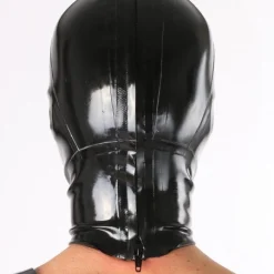 Cagoule Latex, Zippé -Vestiaire Fetish Soldes cagoule latex zippe 3