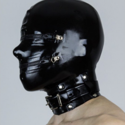 Cagoule Totale En Latex Avec Zip Et Cadenas - Latex 101 -Vestiaire Fetish Soldes cagoule totale en latex avec zip et cadenas latex 101 2