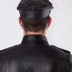 Rob Casquette Militaire Cuir -Vestiaire Fetish Soldes casquette militaire cuir 4