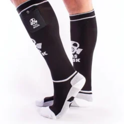 Brutus Chaussettes Hautes Party Socks Gas Mask (plusieurs Coloris) -Vestiaire Fetish Soldes chaussettes hautes party socks mask plusieurs coloris 2