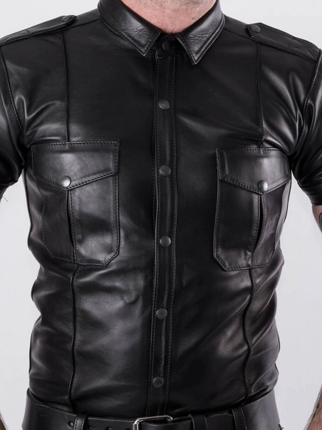 Bruthal Gear Chemise Cuir Slim Fit Premium 2 Bruthal Gear Chemise Cuir Slim Fit Premium – Image 2