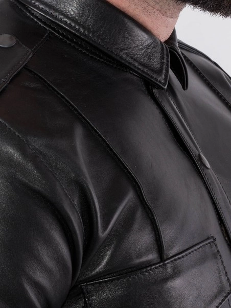 Bruthal Gear Chemise Cuir Slim Fit Premium 4 Bruthal Gear Chemise Cuir Slim Fit Premium – Image 4