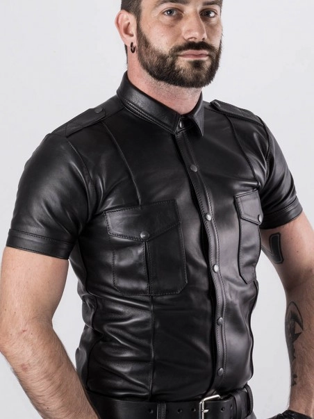 Bruthal Gear Chemise Cuir Slim Fit Premium 5 Bruthal Gear Chemise Cuir Slim Fit Premium – Image 5