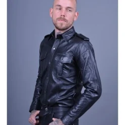 Mr. Riegillio Chemise En Cuir Manches Longues - Mr Riegillio 7 Mr. Riegillio Chemise En Cuir Manches Longues - Mr Riegillio -Vestiaire Fetish Soldes chemise en cuir manches longues mr riegillio 2