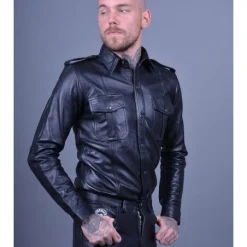 Mr. Riegillio Chemise En Cuir Manches Longues - Mr Riegillio 8 Mr. Riegillio Chemise En Cuir Manches Longues - Mr Riegillio -Vestiaire Fetish Soldes chemise en cuir manches longues mr riegillio 3