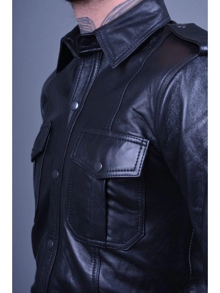 Mr. Riegillio Chemise En Cuir Manches Longues - Mr Riegillio 5 Mr. Riegillio Chemise En Cuir Manches Longues - Mr Riegillio – Image 5