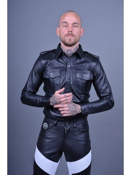 Mr. Riegillio Chemise En Cuir Manches Longues - Mr Riegillio 1 Mr. Riegillio Chemise En Cuir Manches Longues - Mr Riegillio