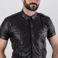 Bruthal Gear Chemise Fit Bruthal Cuir -Vestiaire Fetish Soldes chemise fit bruthal cuir 3