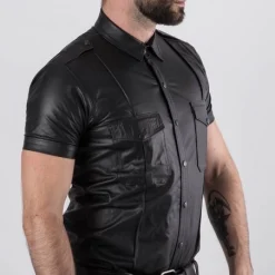 Bruthal Gear Chemise Fit Bruthal Cuir -Vestiaire Fetish Soldes chemise fit bruthal cuir 4