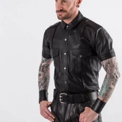 Bruthal Gear Chemise Slim Fit Bruthal Cuir -Vestiaire Fetish Soldes chemise slim fit bruthal cuir 3