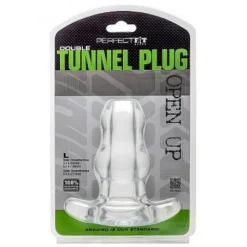 Double Plug Tunnel Creux (translucide) - Perfect Fit -Vestiaire Fetish Soldes double plug tunnel translucide perfect fit 2