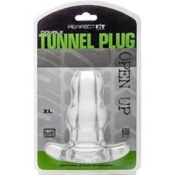 Double Plug Tunnel Creux (translucide) - Perfect Fit -Vestiaire Fetish Soldes double plug tunnel translucide perfect fit 5