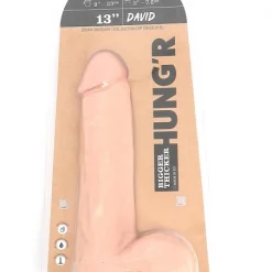 Gode Hung'r David 33 X 7.6 Cm -Vestiaire Fetish Soldes gode xxl gay david 5