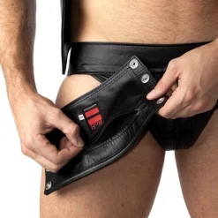 RoB Accessoires Grand Bracelet Porte-billets Cuir -Vestiaire Fetish Soldes grand bracelet porte billets cuir 3