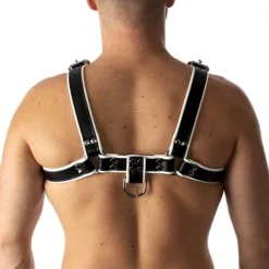 RoB Accessoires Harnais En Cuir Souple Pitbull Bords Blancs -Vestiaire Fetish Soldes harnais en cuir souple pitbull bords blancs 3