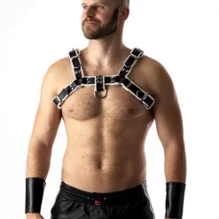 RoB Accessoires Harnais En Cuir Souple Pitbull Bords Blancs -Vestiaire Fetish Soldes harnais en cuir souple pitbull bords blancs 5