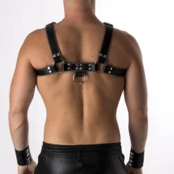 RoB Accessoires Harnais En Cuir Souple Pitbull Bords Gris 5 RoB Accessoires Harnais En Cuir Souple Pitbull Bords Gris -Vestiaire Fetish Soldes harnais en cuir souple pitbull bords gris 2