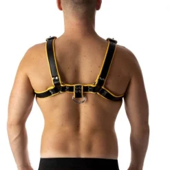 RoB Accessoires Harnais En Cuir Souple Pitbull Bords Jaunes -Vestiaire Fetish Soldes harnais en cuir souple pitbull bords jaunes 4