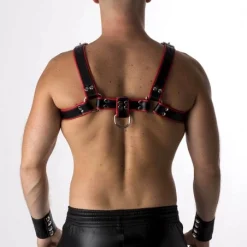 RoB Accessoires Harnais En Cuir Souple Pitbull Bords Rouges 5 RoB Accessoires Harnais En Cuir Souple Pitbull Bords Rouges -Vestiaire Fetish Soldes harnais en cuir souple pitbull bords rouges 2