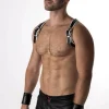 RoB Accessoires Harnais Epaules Bords Blancs En Cuir Souple