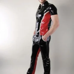 Jeans Bicolore Contrast - Latex 101 9 Jeans Bicolore Contrast - Latex 101 -Vestiaire Fetish Soldes jeans bicolore contrast latex 101 3