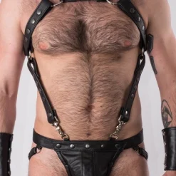 Bruthal Gear Jockstrap All Black Bruthal Cuir -Vestiaire Fetish Soldes jockstrap all black bruthal cuir 3