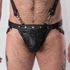 Bruthal Gear Jockstrap All Black Bruthal Cuir -Vestiaire Fetish Soldes jockstrap all black bruthal cuir 7