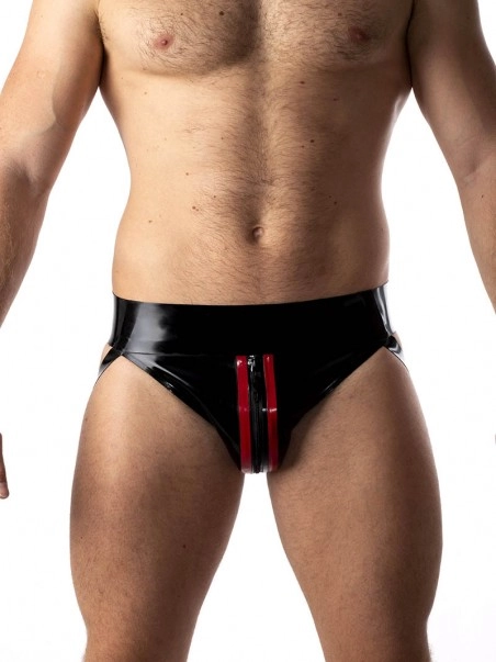 RoB Latex Et Néoprène Jockstrap Zip Rouge/noir Latex 4 RoB Latex Et Néoprène Jockstrap Zip Rouge/noir Latex – Image 4
