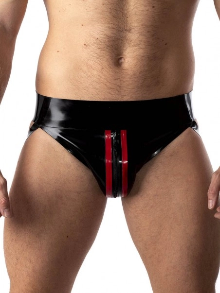 RoB Latex Et Néoprène Jockstrap Zip Rouge/noir Latex 1 RoB Latex Et Néoprène Jockstrap Zip Rouge/noir Latex