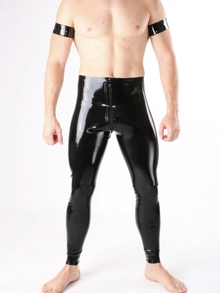 RoB Latex Et Néoprène Legging Fullzip Bandes Rouges 4 RoB Latex Et Néoprène Legging Fullzip Bandes Rouges – Image 4