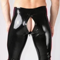 RoB Latex Et Néoprène Legging Fullzip Bandes Rouges 9 RoB Latex Et Néoprène Legging Fullzip Bandes Rouges -Vestiaire Fetish Soldes legging fullzip bandes rouges 4