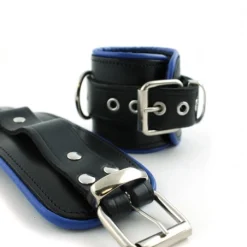 RoB Accessoires Menottes Cuir Chevilles Bords Bleus -Vestiaire Fetish Soldes menottes chevilles bords bleus cuir 2