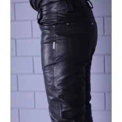 Mr. Riegillio Pantalon Droit En Cuir Fin -Vestiaire Fetish Soldes pantalon droit en cuir fin 2