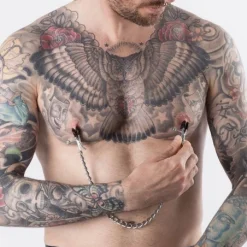 Rimba Pinces à Seins Croco Plates Réglables