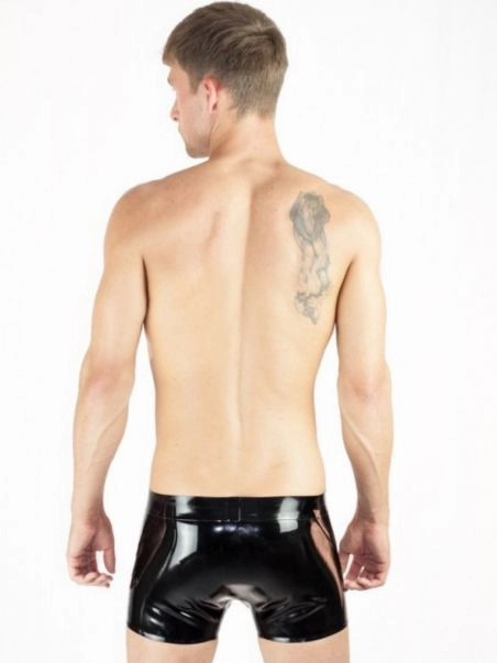 Short Court En Latex Avec Poche Gros Paquet - Latex 101 3 Short Court En Latex Avec Poche Gros Paquet - Latex 101 – Image 3