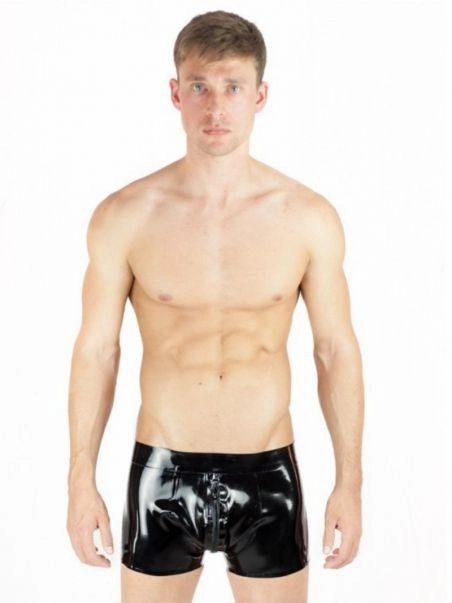 Short Court En Latex Avec Poche Gros Paquet - Latex 101 1 Short Court En Latex Avec Poche Gros Paquet - Latex 101