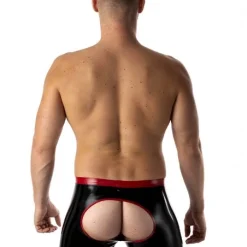 RoB Latex Et Néoprène Short Fucky Noir Et Rouge Latex -Vestiaire Fetish Soldes short fucky noir et rouge latex 2