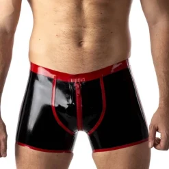 RoB Latex Et Néoprène Short Fucky Noir Et Rouge Latex