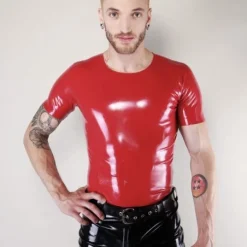 T-shirt Rouge En Latex - Latex 101